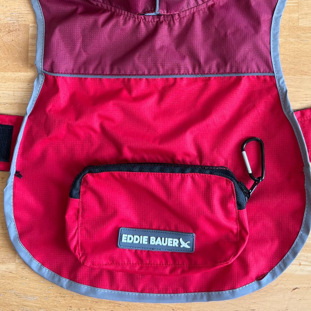 Eddie Bauer Dog Raincoat – Red – Size XS (20” Back Length)